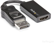 Adaptateur Displayport Vers Hdmi - Convertisseur Vidéo 4K 60Hz Active Dp 1.4 Vers Hdmi 2.0 - Dongle Dp Vers Hdmi Pour Moniteur/Tv/Écran - Connecteur Dp Verrouillable (Dp2Hd4K60S)