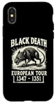 Coque pour iPhone X/XS Black Death European Tour Plague Rat Histoire médiévale