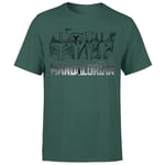 Star Wars The Mandalorian Helmets Line Art - Light Base Men's T-Shirt - Green - XS