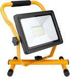 Goobay 49983 Projecteur de chantier à LED avec pied pour intérieur et extérieur, pied en métal, lumière froide 50 W
