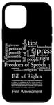 Coque pour iPhone 12 mini Liberté d'expression Premier amendement Constitution des États-Unis