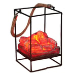 Bonfire Lamp Flameless LED Light Fake Fireplace Lamp Iron Home Decoration For