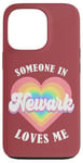 Coque pour iPhone 13 Pro Quelqu'un à Newark m'aime City Heart