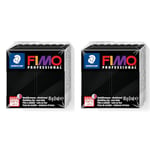 FIMO professional - Pain pâte à modeler - 85 grammes - Noir - 8004-9 (Lot de 2)