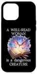 Coque pour iPhone 12 Pro Max A Well Read Woman is a Dangerous Creature Floral Book Reader