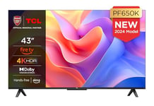 TCL 43PF650K 43-inch 4K Ultra HD, HDR TV, Smart LED Fire TV (Dolby Vision, Dolby Atmos, DTS, HDR 10, Alexa built-in, Airplay2, Miracast)