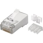 RJ45-kontakt, CAT 6A STP, med kabelledare, 10-pack