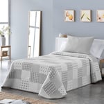 VIALMAN Couvre-lit léger Bouti Sofia 21 pour lit Double de 160 cm | Couvre-lit 160 | Taille du Quilt 250 x 270 cm, Couleur Gris