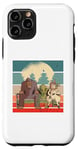 Coque pour iPhone 11 Pro Cheval humanoïde extraterrestre Bigfoot crinière arc-en-ciel