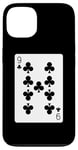 Coque pour iPhone 13 Carte à jouer Nine of Clubs