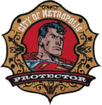 SUPERMAN Protector PATCH, Officially Licensed DC Comic Superhero, Iron-On / Sew-On, 3.5" x 3.5" Embroidered PATCH