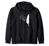 Feather with Free Birds Liberation Inspirational Zip Hoodie