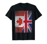 Half British Half Canadian Proud English England Flag Canada T-Shirt