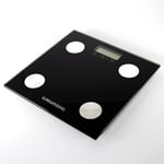 Digital Battery Black Glass Bathroom Scale Body Mass BMI Muscle Water Body Fat 