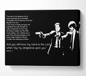 Movie Quote Pulp Fiction The Path Of The Righteous Man Canvas Print Wall Art - Double XL 40 x 56 Inches