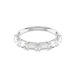 Swarovski Millenia bangle, Octagon cut, White, Rhodium plated