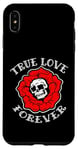 Coque pour iPhone XS Max Retro Vintage True Love Forever Skull and Flower Memento Mori