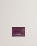 Ted Baker Women's Coly-Imitation Croc Card Holder Bi-Fold Wallet, Maroon, O/S