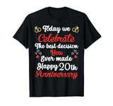 20 Years Anniversary Marriage Couples 20th Year of Marriage T-Shirt