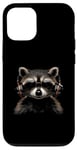 Coque pour iPhone 13 Pro Casque d'écoute Raccoon DJ