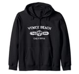 Venice Beach California Vintage Souvenirs Palm Trees Zip Hoodie