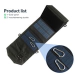 Chargeur de panneau solaire pliable portable 12 W double USB 5 volts chargeur de batterie solaire pliable &eacute;tanche haute efficacit&eacute; avec 2 mousquetons pour voyage de camping en plein air