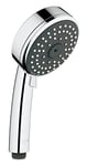 GROHE Vitalio Comfort 100 - Hand Shower 10cm with 4 Spray Options (Rain O², Rain, Massage, Jet), Anti-Limescale System, Universal Mounting System, Water Saving 9.5 l/min Flow Limiter, Chrome, 26094000