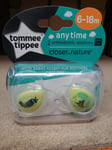 Tommee Tippee Closer to Nature Anytime Soother BPA Orthodontic 6-18m BE FREE