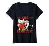 Womens Karate Cat Idea Kids V-Neck T-Shirt