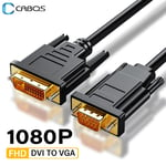 Adaptateur de câble DVI vers VGA pour ordinateur portable,synchronisation audio vidéo,moniteur d'ordinateur,boîtier TV,HD 1080P,24 + 1 - Type 1,5m