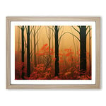 The Brave Autumn Forest H1022 Framed Print for Living Room Bedroom Home Office Décor, Wall Art Picture Ready to Hang, Oak A3 Frame (46 x 34 cm)