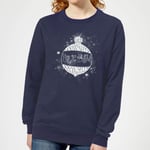 Harry Potter Yule Ball Baubel Pull de Noël Femme - Bleu Marine - S