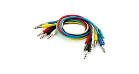 Basic Colour Cable Patch Jack Stereo a Jack Stereo 6 Unidades 60 Centímetros