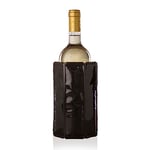 Vacu Vin Active Cooler Wine Chiller - Reusable, Flexible Wine Bottle Cooler - Black - Wine Cooler Sleeve for Standard Size Bottles - Insulated Wine Bottle Chiller to Keep Wine Cold