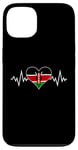 Coque pour iPhone 13 Drapeau Kenya Vintage Heart Beat Kenya Pulse Line