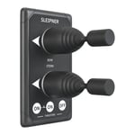 SLEIPNER Kontrollpanel - dobbel Joystick 12/24V - Firkantet - Sprutsikker - sort