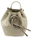 Michael Kors Grey Backpack Medium Drawstring Leather Dalia Rucksack Bag RRP £370