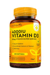 Vitamin D3 4000IU (100ug) Softgel Capsules 400 Days Supply