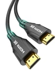 Câble HDMI 2.1 0.5m,Ultra Haute Vitesse Câble HDMI Court 48Gbps,10K 8K 60Hz,4K 120Hz,eARC DTS:X Dolby Atmos Compatible avec Playstation DVD-Player Blu-Ray Soundbar Projektor