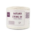 IDEA HOME Ficelle de Boulanger 400m - Ficelle de Boucher en Coton 1,8mm pour la Cuisine, Apte à l’Usage Alimentaire - Idéal pour Brider la Volaille Les Saucisses, Le Bricolage et la Décoration