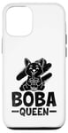 Coque pour iPhone 12/12 Pro Boba Queen - Thé au lait pour chien - Pour amoureux des perles