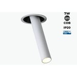 Spot LED encastré orientable "ALAI" - Zoom - 200mm - 2800K - LED - Blanc