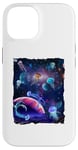 Coque pour iPhone 14 Sea jellies Wild Pet Animal Universe Galaxy Stars Jellyfish