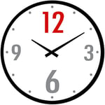 BUVU Glass Wall Clock, White, 34 x 34 x 3 cm