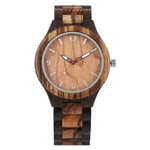 MKDLB Wooden watch Retro Watch Simple Ebony Wood Watch Adjustable Wooden Band Analog Quartz Wristwatches Gift Box Watch,only watch