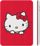 Hello Kitty Étui Pour Ipad 2020 Matériau Tpu Antichoc Réglage Automatique De L'angle De Veille/Réveil Mignon Housse De Protection Transparente 10.2in