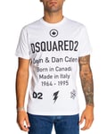 Dsquared2 Mens T-Shirt Black 321644 - White - Size 2XL