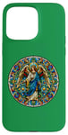 iPhone 15 Pro Max Stained Glass Saint Archangel Raphael Case