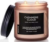 M&SENSE Bougie parfumée Bourbon au coin du feu. Bougie en pot en cire de soja propre de 330 g. Brûlage de 70 heures. Bougie parfumée à deux mèches en coton pour l'automne et la décoration de la maison