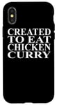 Coque pour iPhone X/XS Vêtements au poulet et au curry | Meilleur design amusant pour les amateurs de poulet